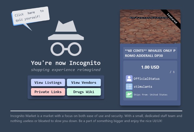 drug markets dark web