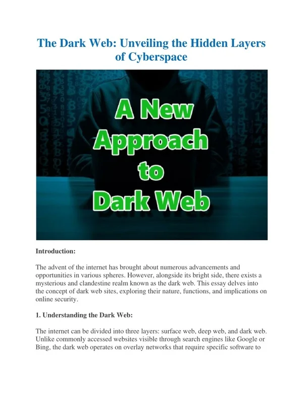 enter the dark web